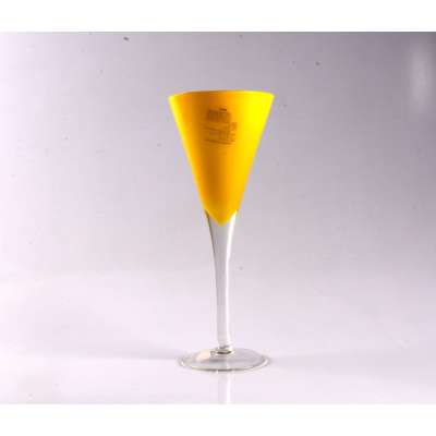 150ml yellow printed special cocktail Martini glass cup from factory