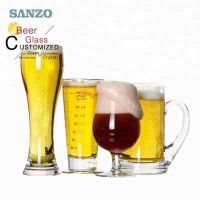 Sanzo 355ml Beer Glass Crystal Clear Glass Beer Monogrammed Beer Glass