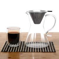 Hot sale heat resistant glass pour over coffee glass pot pour over brewer