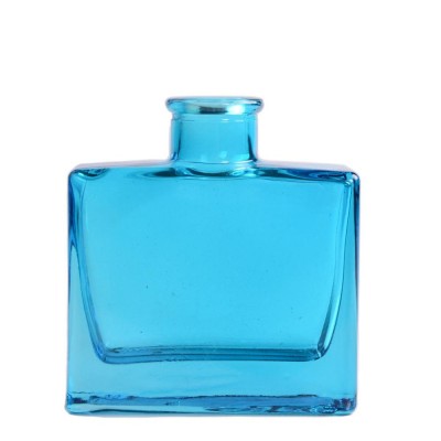 Wholesale Clear 125ML Square Blue Perfume Glass Bottle With Luxury Custom-Made Hot Sale Empty Perfume bottle glass