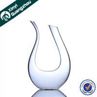 wholesale big u shape bulk crystal glass wine decanter