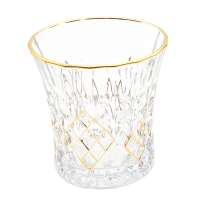 Premium Glass Tumblers with Gold Rim Luxury Gifts Wine Whiskey Glasses 250ml