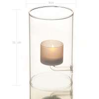 Wholesale Clear Glass Cylinder Tealight Candle Holders